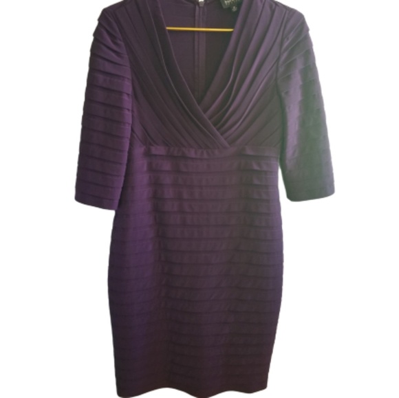 Adrianna Papell Dresses & Skirts - || ADRIANNA PAPELL || Petite Purple Ribbed Dress